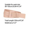 Allegra K Women's Pure Adjustable Rectangle Buckle Wide Waist Belt for Dress 1 Pc - 3 of 4