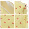 Unique Bargains Quilted Stripe Strawberry Square Makeup BaG 1 Pc - 3 of 4
