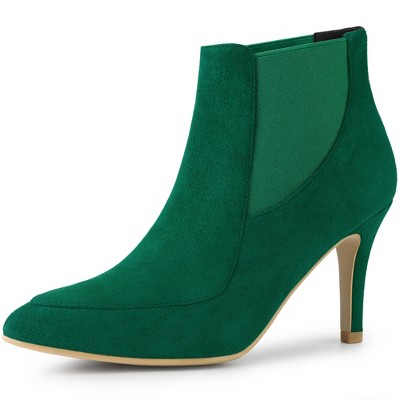 Allegra K Women's Pointed Toe Stiletto High Heel Booties