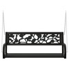 Garden Swing Bench Black Steel, Plastic Medium Hanging mountvidaXL - 4 of 4