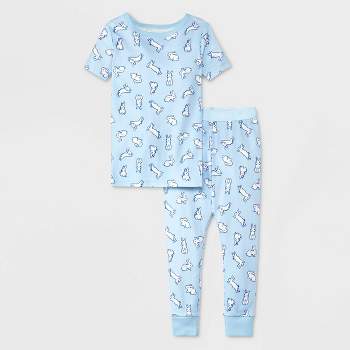 Toddler 2pc Easter Bunny Printed Pajama Set - Cat & Jack™ Blue