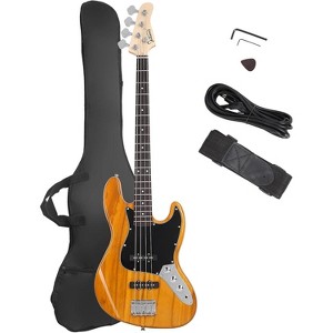 GLARRY 4 String GJazz Electric Bass Guitar Full Size Right Handed with Guitar Bag, Amp Cord and Beginner Kits - 1 of 4