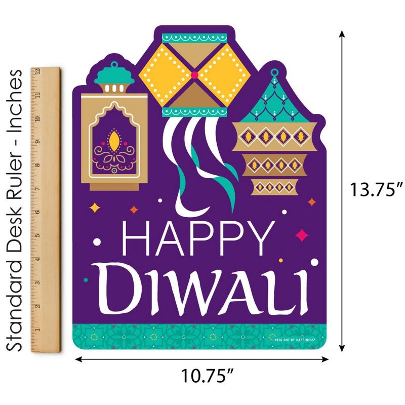 Big Dot of Happiness Happy Diwali - Outdoor Lawn Sign - Festival of Lights Party Yard Sign - 1 Piece, 5 of 8