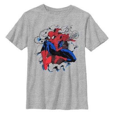 Boy's Marvel: Spider-Man Spider Webs  T-Shirt - Athletic Heather - Small