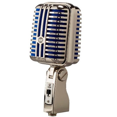 Monoprice Memphis Blue Classic Retro-Style Dynamic Microphone, Supercardioid Polar Pattern, For Podcasting, Streaming, and Live Performing - Stage