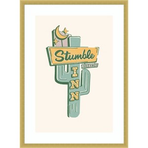Amanti Art Stumble Inn Roadside Motel Art by The Whiskey Ginger Wood Framed Wall Art Print - 1 of 4