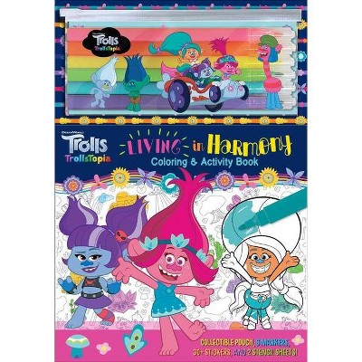 DreamWorks Trolls: Trollstopia: Living in Harmony Marker Pouch - by  Courtney Acampora (Paperback)