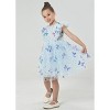 2Bunnies Girls Sparkly Sequin Butterfly Embellishment Tulle Birthday Party Dress - 4 of 4