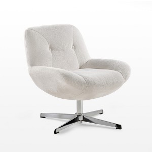 EUREKA ERGONOMIC Henry, Chenille Swivel Lounge Chair - 1 of 4
