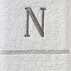 SKL Home By Saturday Knight Ltd Casual Monogram Hand Towel Set N - 2-Count - 16X26", White - 3 of 3