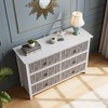 Dresser with 6 Fluted Drawers Panel, Wide Modern Chest of Drawers with Deep Drawers - 2 of 4