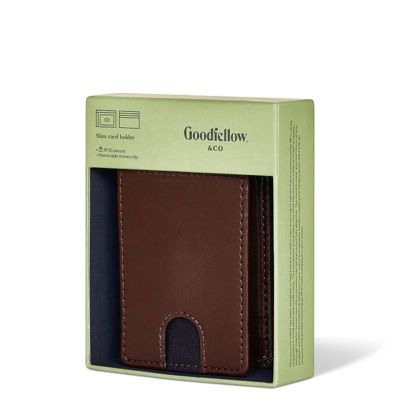 Men&#39;s RFID Bifold Wallet with Money Clip - Goodfellow &#38; Co&#8482; Brown, 3 of 8
