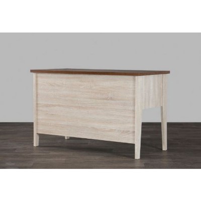 Tyler Two-Tone Wood Writing Desk with Drawer