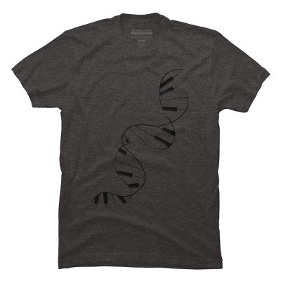 Men's Design By Humans DNA Piano By Tobiasfonseca T-Shirt