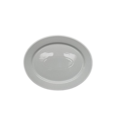 12" Porcelain Rimmed Oval Platter White - Threshold™