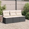 vidaXL Garden Sofa Black, Cream White - 4 of 4