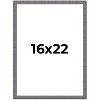PosterPalooza | Textured Grey Picture Frame - UV Acrylic, Foam Board Backing, Hanging Hardware - 2 of 4