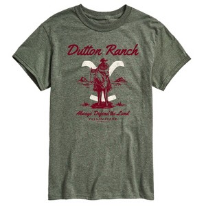 Men's - Yellowstone - Defend The Land Cowboy Short Sleeve Graphic T-Shirt - 1 of 4