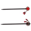 Unique Bargains Hair Chopstick Black Red 1 Pc - 4 of 4