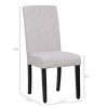 WestinTrends  Upholstered Linen Fabric Dining Chair - 3 of 4