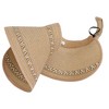 Magid Straw Two Tone Striped Color Block Roll Up Visor - 3 of 4