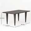 CAVINAS 59 Inch Rectangle Patio Table,Wicker Outdoor Dining Table with Tapered Legs,Patio Dining Table for 6 - 3 of 4