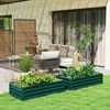 Aghana Digitals Green Galvanized Steel Raised Garden Bed, 4'x2'x1' Metal Planter Box with Drainage - 2 of 4