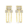 Haus of Brilliance 14K Yellow Gold Plated Silver 1/4 Ctw Diamond Multi-Dimension Dangle Earrings - 2 of 4