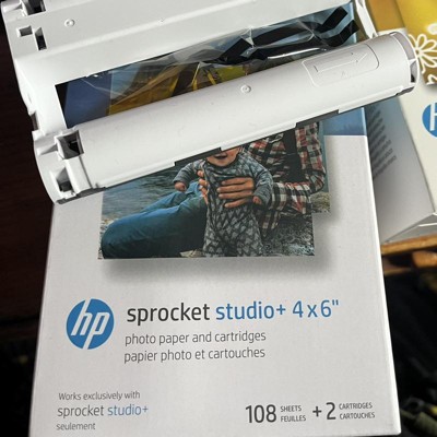 HP Sprocket Studio Plus 4x6 Photo Paper (108 Sheets) & 2