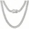 Link Chain for Women, 8mm/13mm Diamond Iced Out Necklace, Hip Hop Gift - 4 of 4