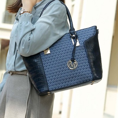 MKF Collection Tote Handbag with Cosmetic Pouch and Wristlet, Shonda 3-Piece Set – MKF Collection by Mia K – Tan — фото 3
