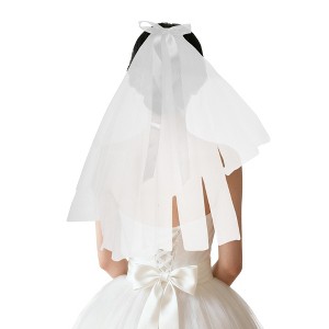 Unique Bargains Hair Clip Wedding Veil White 1 Pc - 1 of 4