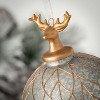 5.5"H Sullivans Christmas Silver Gold Deer Ball Ornament  Gold-Silver - 2 of 2