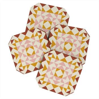 June Journal Autumn Quilt Set of 4 Coasters - Deny Designs
