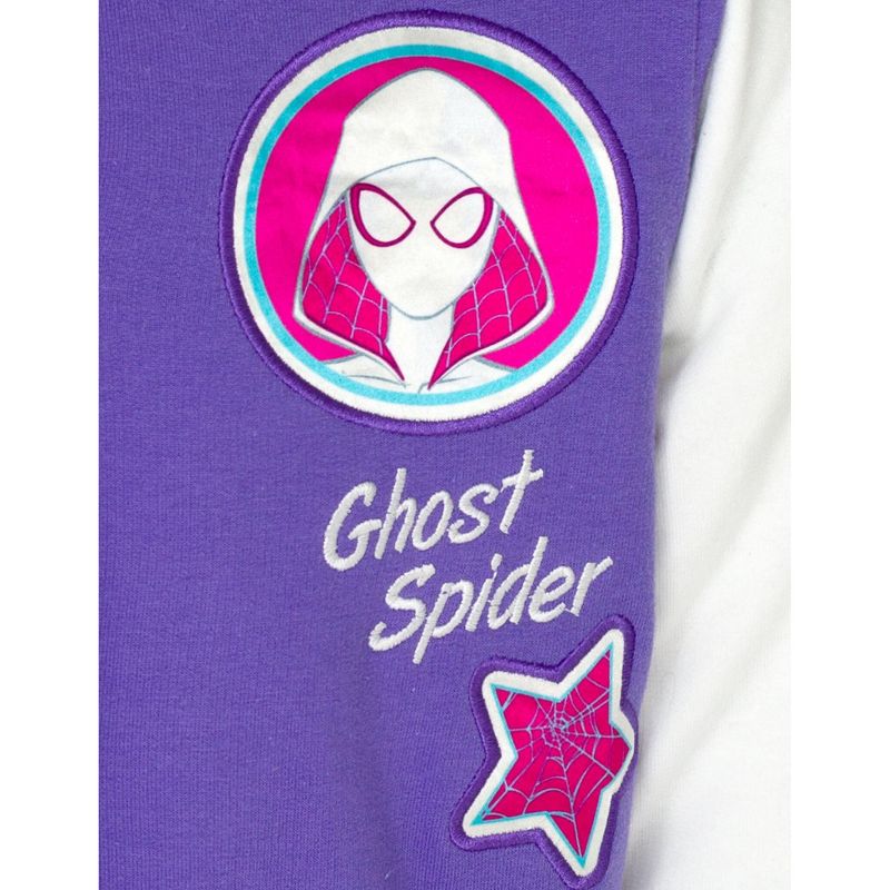 Marvel Spider-Man Spider-Gwen Girls Varsity Bomber Jacket Toddler, 3 of 5