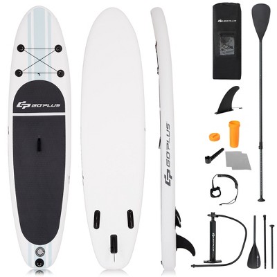 Costway 10' Inflatable Stand Up Paddle Board SUP W/Paddle Pump Waterproof Bag
