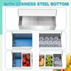 Aoibox Stainless Steel Chilled Condiment Server with Lids, Ice Trays, Serving Tongs, Forks & Spoons for Bars, Parties, Picnics - 2 of 4