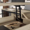 miBasics 65" Spiritroam Industrial L Shape Desk with Lift Top Natural Oak: Iron Frame, Particle Board Surface - 4 of 4