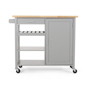 NicBex 41.75Inch Rolling Kitchen Island with 1 Drawer,3 Open Shelves and 1 Door Cabinet - 1 of 4
