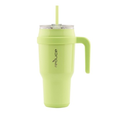 Meoky 40oz Tumbler with Handle, Leak-proof Lid and Straw, Insulated Lime