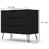 35" 3-Drawer Black Dresser Chest for Bedroom Living Room Storage - 3 of 4