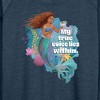 Women's - Disney - The Little Mermaid Lightweight French Terry Wide Neck Long Sleeve Shirt - 2 of 4