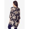 Roaman's Women's Plus Size Button Down Y Neck Tunic - 3 of 4