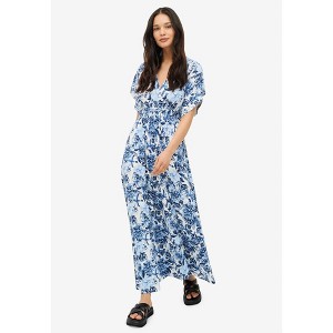 ellos Plus Size Knit Tie-Back Maxi - 1 of 3