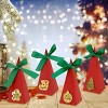 20PCS Christmas Candy Boxes 4 Styles Christmas Treat Gift Boxes Cute DIY Paper Box with Ribbon Triangle Sweet Boxes - 3 of 3