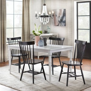 Buylateral Set of 2 Venice Farmhouse Solid Wood Spindle Dining Chairs - 1 of 4