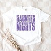 Haunted Nights Block Distressed - Women's Garment Dyed Graphic T-Shirt - 2 of 4
