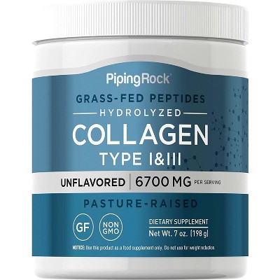 Piping Rock Hydrolyzed Collagen Powder | Type I & III | 7oz