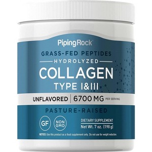 Piping Rock Hydrolyzed Collagen Powder | Type I & III | 7oz - 1 of 2