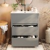 30 Inch Bathroom Vanity with Ceramic Sink, Soft Close Drawers and Beveled Handleless Design, Freestanding Storage Cabinet-Maison Boucle - 3 of 4